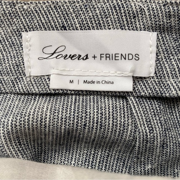 Lovers and Friends Linen Blend Kat Open Back Jumpsuit in Chambray Size Medium - Picture 12 of 14